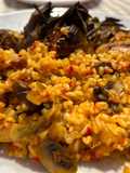 Arroz con alcachofas y pollo en Airfryer Cosori