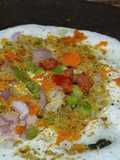 #TR#Vegetable Uttappam with gunpowder spread side dish narial and onion chutney