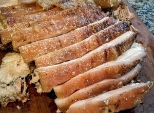 Foto de Panceta a pururuca na churrasqueira