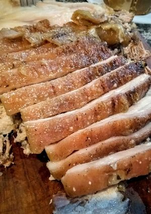 Foto de Panceta a pururuca na churrasqueira