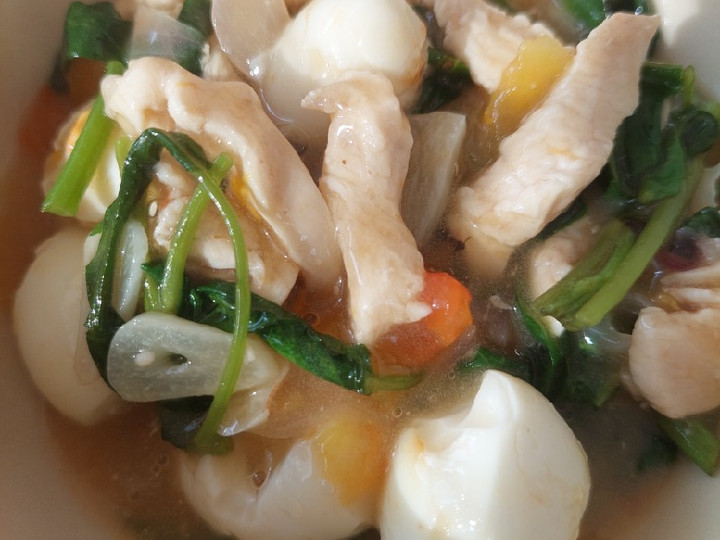 Resep Tumis kangkung ayam yang Menggugah Selera