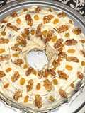 Queque de plátano con nueces y pasas
