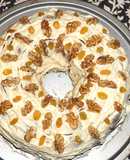 Queque de plátano con nueces y pasas