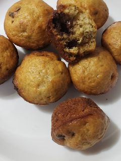 A picture of Mini Banana Chocolate chip muffins.