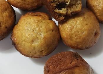 Latest Recipe Mini Banana Chocolate chip muffins Delicious Perfect