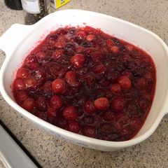 A picture of Thanksgiving Cranberry Sauce🍊♥️.