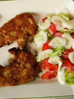 Una foto de Chuletas de lomo de cerdo villerroy