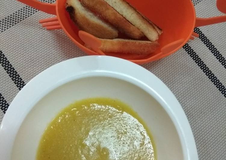 How to Prepare Yummy Chicken corn soup / sop jagung mpasi 1 y