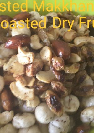 A picture of Roasted Makhana with Roasted Dry Fruits.