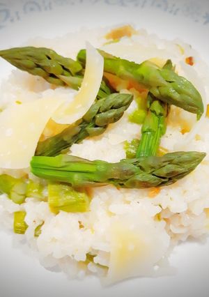 Une photo de Risotto aux asperges vertes