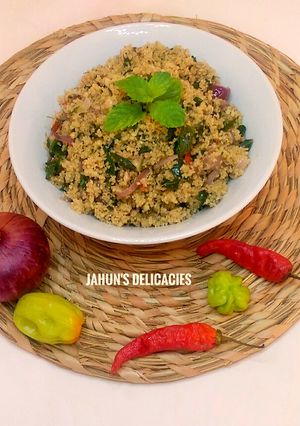 A picture of Dambun cous cous.