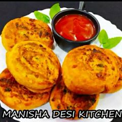A picture of Veg Pinwheel Samosa.