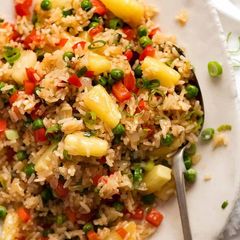 A picture of Coconut pineapple rice 🍍🥥.