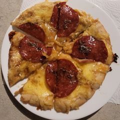A picture of Honey Glazed Pepperoni Pizza.