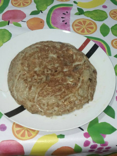 Una foto de Tortilla de berenjena blanca