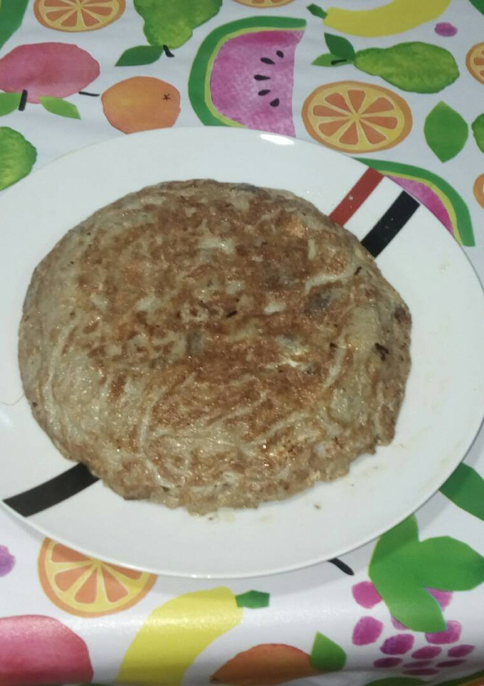 Una foto de Tortilla de berenjena blanca
