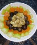 Gà xào cải thìa, nấm đông cô