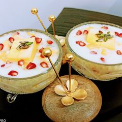 A picture of खरबूजा से बना कस्टर्ड(khrbuja se bna custard recipe in hindi).
