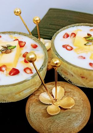 A picture of खरबूजा से बना कस्टर्ड(khrbuja se bna custard recipe in hindi).
