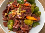 Gambar tumis daging asap pedas