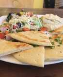 Mediterranean salad with pita bread