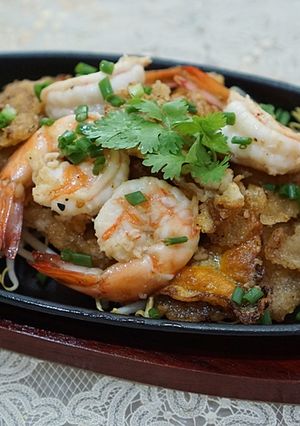 รูปของ กุ้งทอดกระทะร้อน