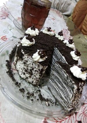 Foto resep Millecrepes dark coklat