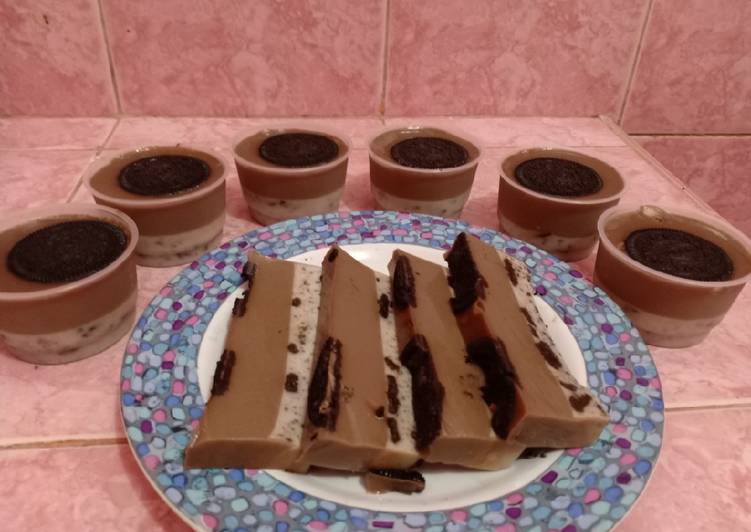 Resep masakan Puding Oreo Milo | Resep Membuat Puding Oreo Milo Yang Enak Banget