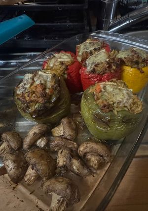 Töltött paprika (húsmentes) recept fotója