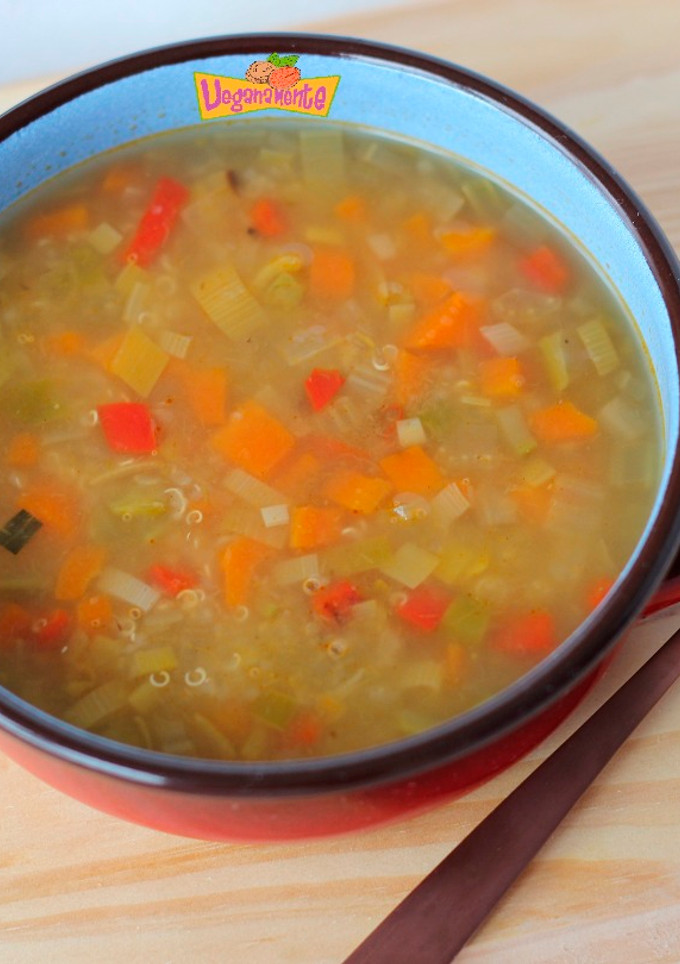 Una foto de Sopa de Verduras y Quinoa