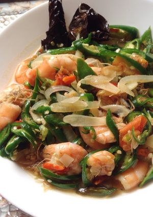 Foto resep Udang Tumis Cabe Ijo