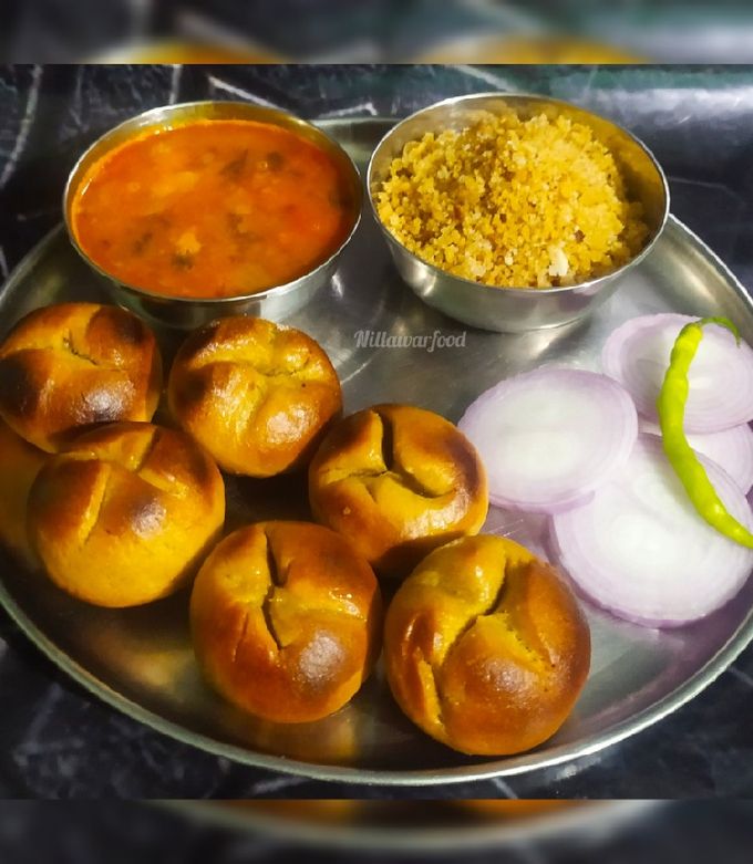 A picture of Dal bati churma.
