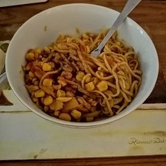 A picture of Using ones noodles.