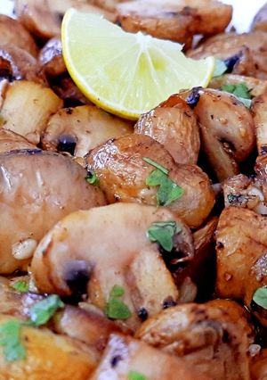 A picture of Air-Fried Garlic Mushrooms.