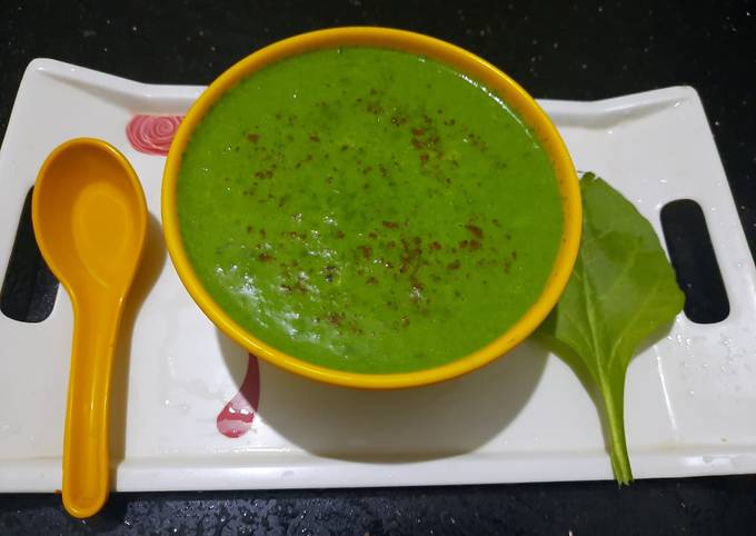 पालक सूप (palak soup recipe in Hindi) रेसिपी बनाने की विधि in Hindi by Soni Suman - Cookpad