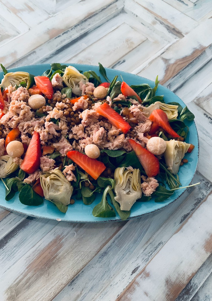 Una foto de Ensalada de lentejas
