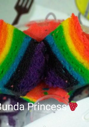 Foto resep Bolu kukus rainbow