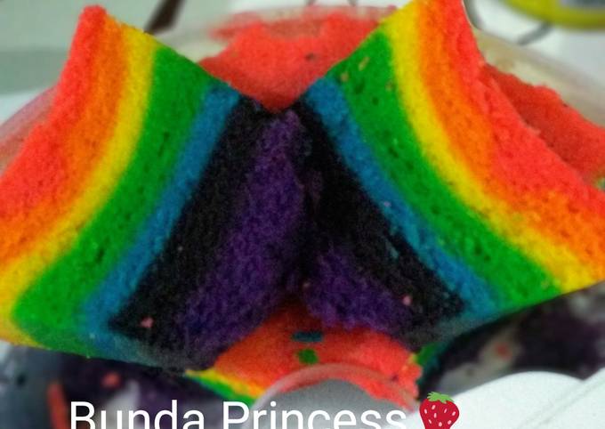 Langkah Mudah untuk Menyiapkan Bolu kukus rainbow, Lezat