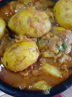 A picture of Cabbage Dum Aloo..Cabbage Potato Spicy Curry..A Different recipe.