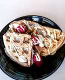 Waffle integrali con lamponi