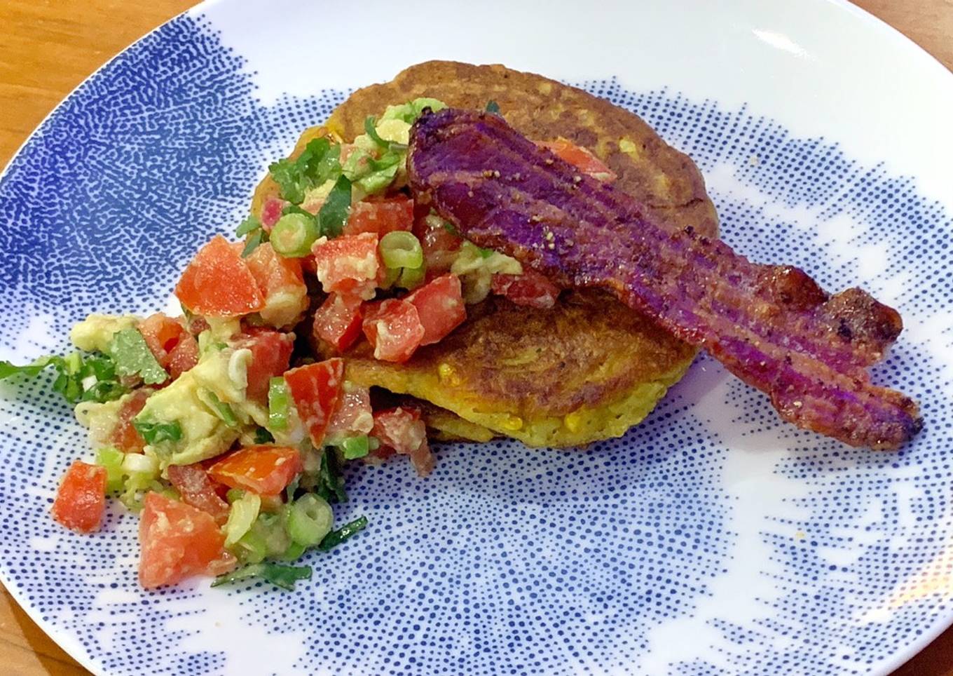 Bill Grangers Corn Fritters with Avocado Salsa