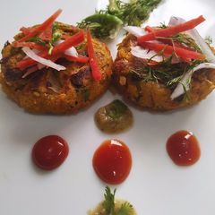 A picture of Oats Poha Tikki.