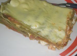 Una foto de Lasaña Espinaca Dos Salsas