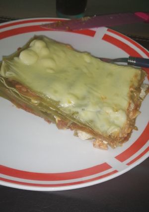 Una foto de Lasaña Espinaca Dos Salsas