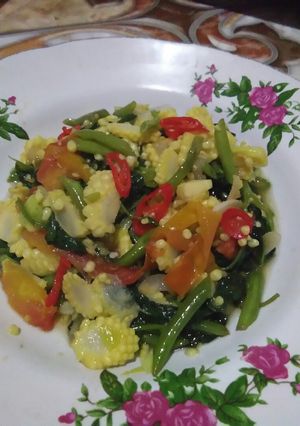 Foto resep Tumis kangkung jagung muda