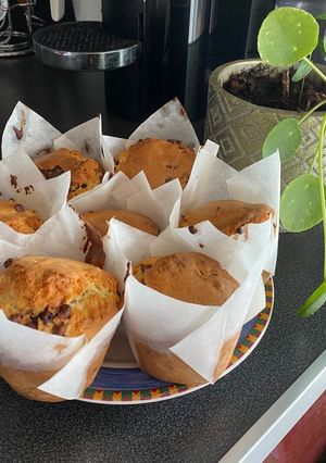 Une photo de MUFFINS AUX PÉPITES DE CHOCOLAT 🍫