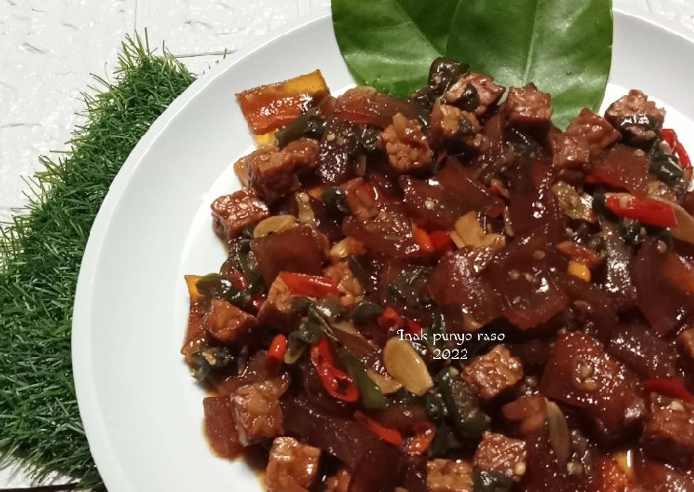 Oseng Kikil,Tempe Lombok Ijo