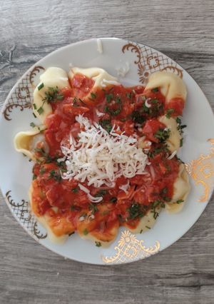 1929. Sonkás mortadellás Tortelloni pestó szósszal ! recept fotója