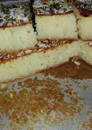 صورة لوصفة بسبوسه بنكهة الليمون 🍋