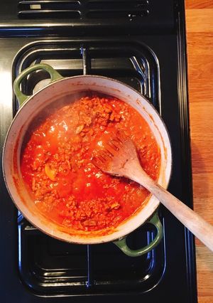 A picture of Spaghetti Bolognese.